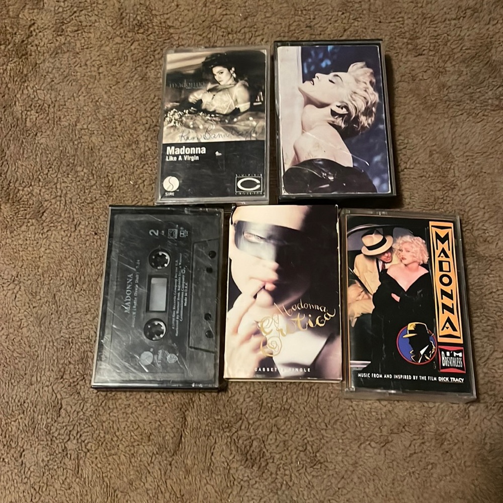 Madonna Tapes 3 Complete Albums & 2 Singles Includes Vogue & Material Girl